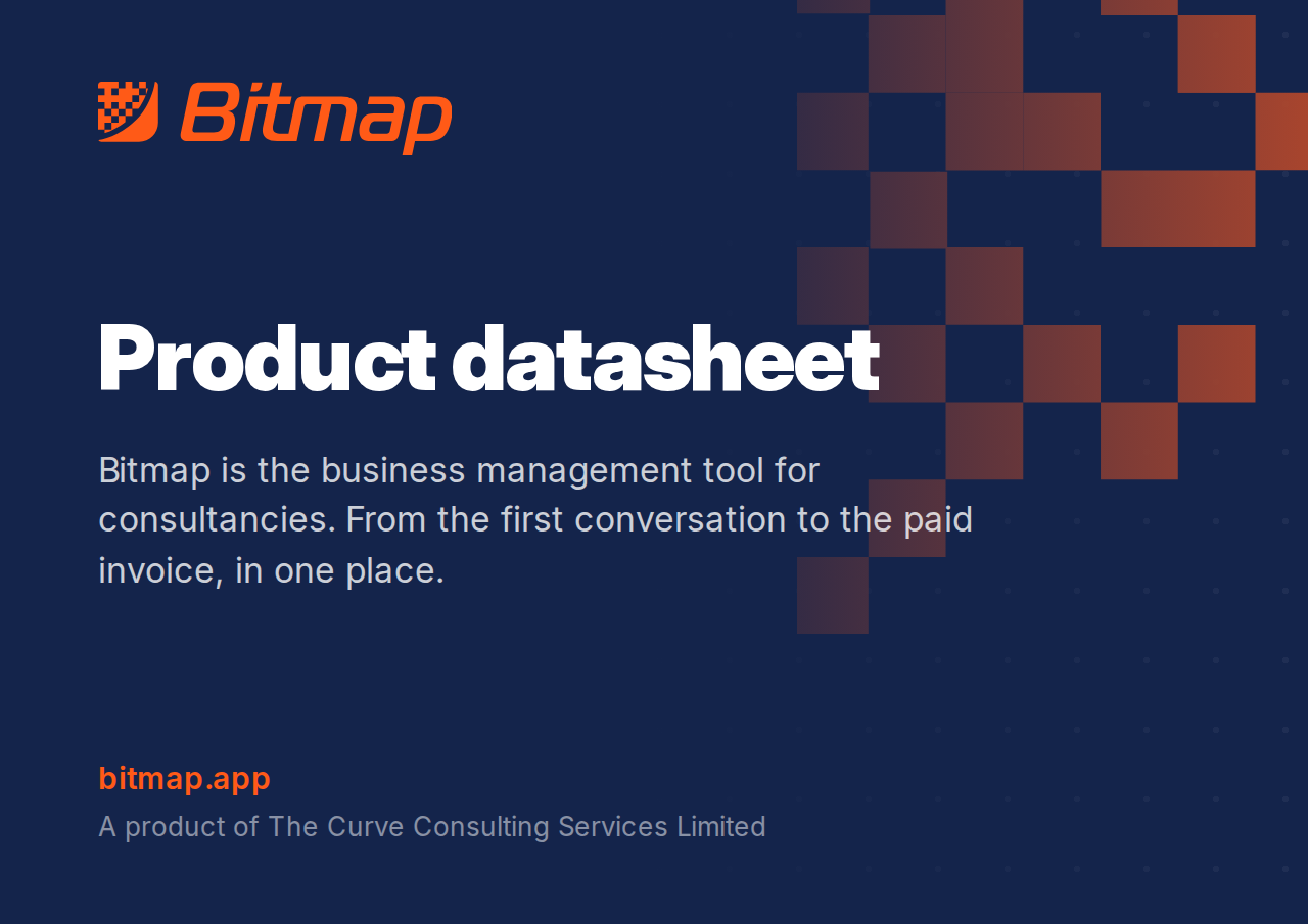 The cover page of the Bitmap datasheet